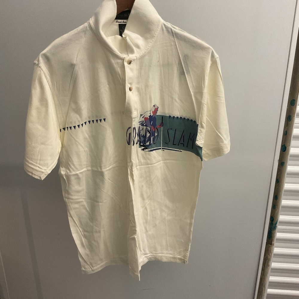 Grand Slam White Cotton Polo